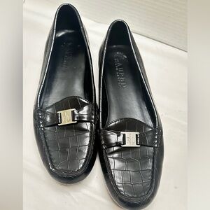 Lauren Ralph Lauren LRL Women's size 8.5 Croc Loafers Black Driving Moccasins